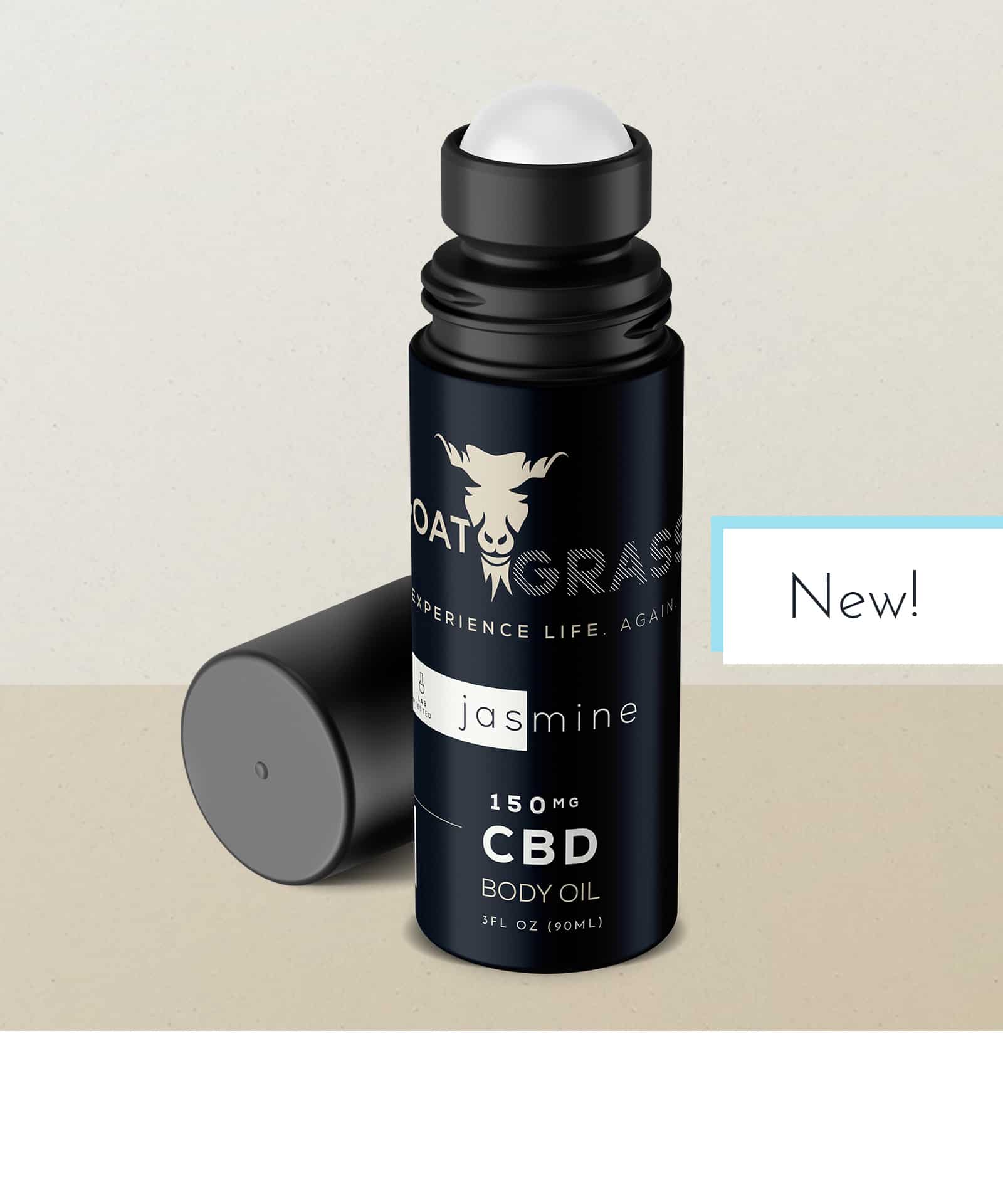 CBD Body Oil with Roll On Applicator in Soothing Jasmine Scent